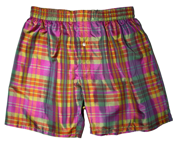 Purple Plaid Silk Boxers by Royal Silk, $35. Pure Silk Boxer Shorts